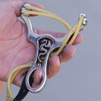 

Slingshot Hunting Catapult 304 Stainless steel Stable with Rubber band Outdoor Shooting Slingshots New Upgraded Big Bow Door
