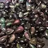 Wholesale Rainbow eye  Natural Obsidian Water Drop Pendants Rope Necklaces Lucky for Men Women Safety Amulet Stone Jewelry 6
