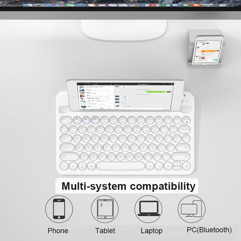 Портативная беспроводная Bluetooth клавиатура для iPad планшетов iPhone Macbook