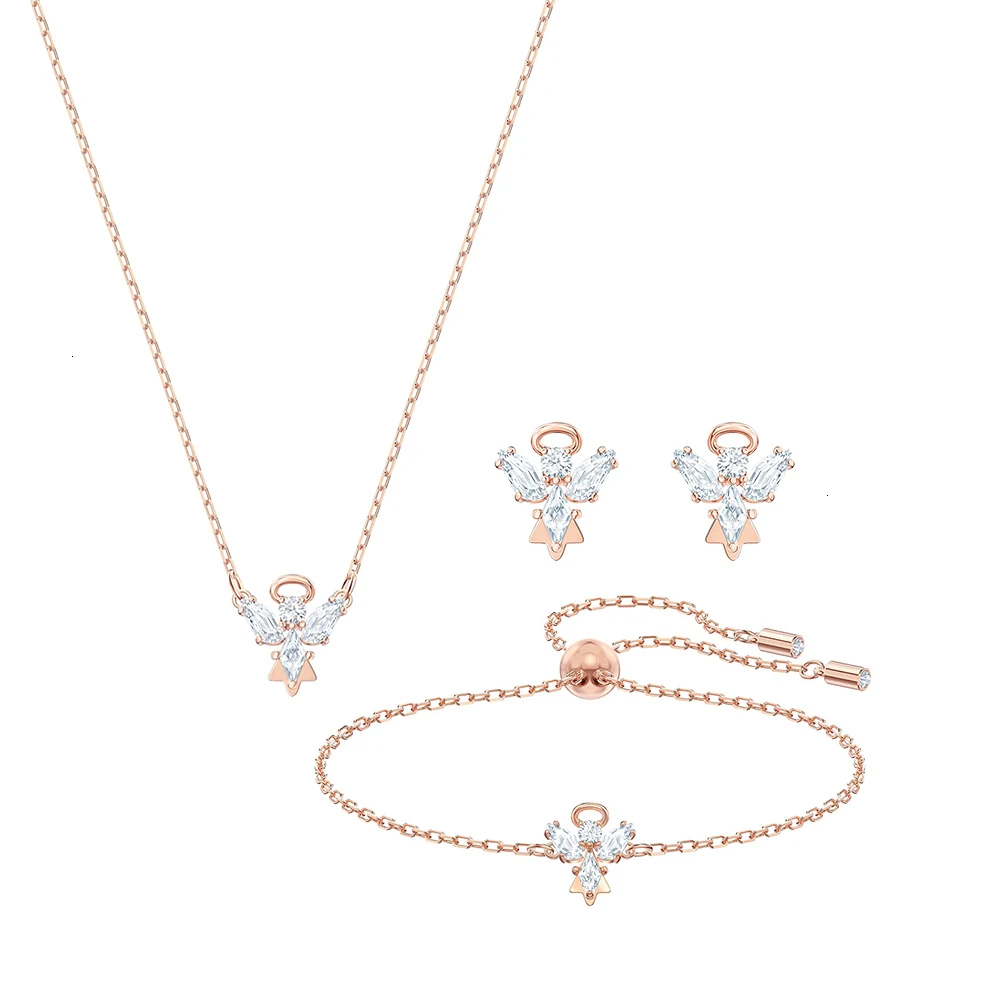 Swa pop new magic joint angel form crystal pink gold jewelry present best romantic lovers present - Цвет: 2