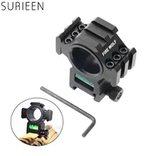 Прочный 25,4 мм/30 мм ствол крепление кольцо три стороны подходит 20 мм рейку с пузырьковым уровнем для винтовки лазерный прицел фонарик