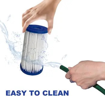 

Pool Reusable Replacement Filter Cartridge Easy Installation Efficient Strainer Inflatable Tube Pools Cleaning Tools
