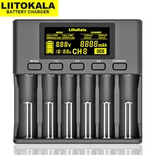 Умное устройство для зарядки никель-металлогидридных аккумуляторов от компании LiitoKala: Lii-S6 18650 литиевая батарея Зарядное устройство 6-слот авто-полярности для обнаружения 3,7 V 26650 21700 32650 1,2 V AA AAA батарейки