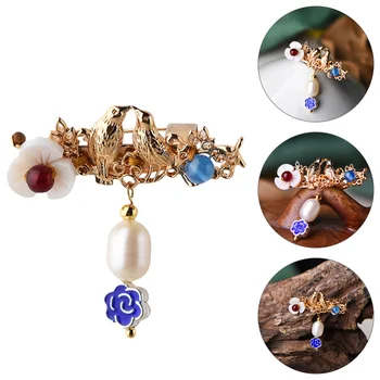 

1pc Vintage Pearl Sweater Brooch Crafted Clothes Breast Pin Party Accessories