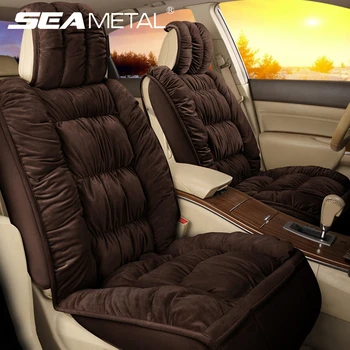 

Winter Car Seat Cover Plush Auto Seat Cover Set Universal Car Seat Cushion Protector Soft Interior Pad Covers Auto Accessories