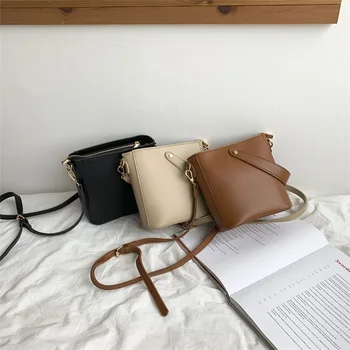 

Ins Super Hot Summer New Simple Women's Bag Leisure Retro One Shoulder Messenger Small Bucket Bag