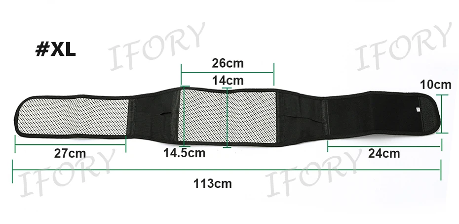 Ifory Горячая Регулируемый турмалиновый самонагревающийся магнитотерапевтический поясной ремень поддерживающий протектор Длина 113 см забота о здоровье