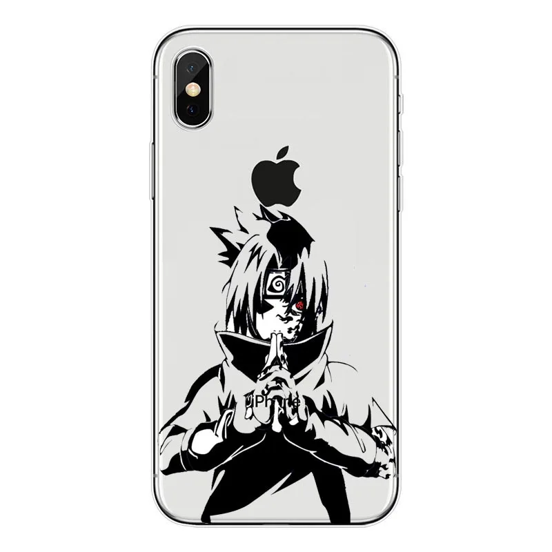 Moda аниме Uzumaki Наруто Саске Какаши мягкий Тампа да Caixa Do силиконовый чехол для iPhone да Apple X XR XS Max 8 7 6 Plus 5 4 - Цвет: TPU