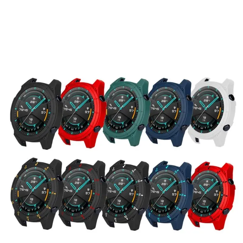 Чехол для-Huawei -Watch GT2 46 мм Красочные смарт-часы чехол TPU оболочка GT 2 протектор SIKAI