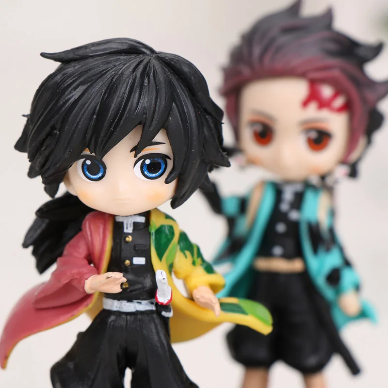 Фигурки из аниме рассекающий демонов 6 шт./компл. Kimetsu No Yaiba фигурки Q Posket Kamado Tanjirou