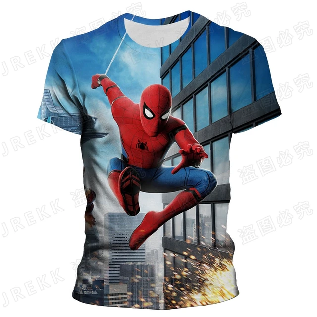 Camiseta con estampado 3D de Spiderman para hombres, mujeres y niños, ropa  de calle, fresca, verano, 2022|Camisetas| - AliExpress