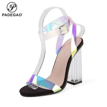 

Black Color Elegant Wedding Shoes Women's Pumps Fashion Buckle Strap High Heels Sandals for Party Women
