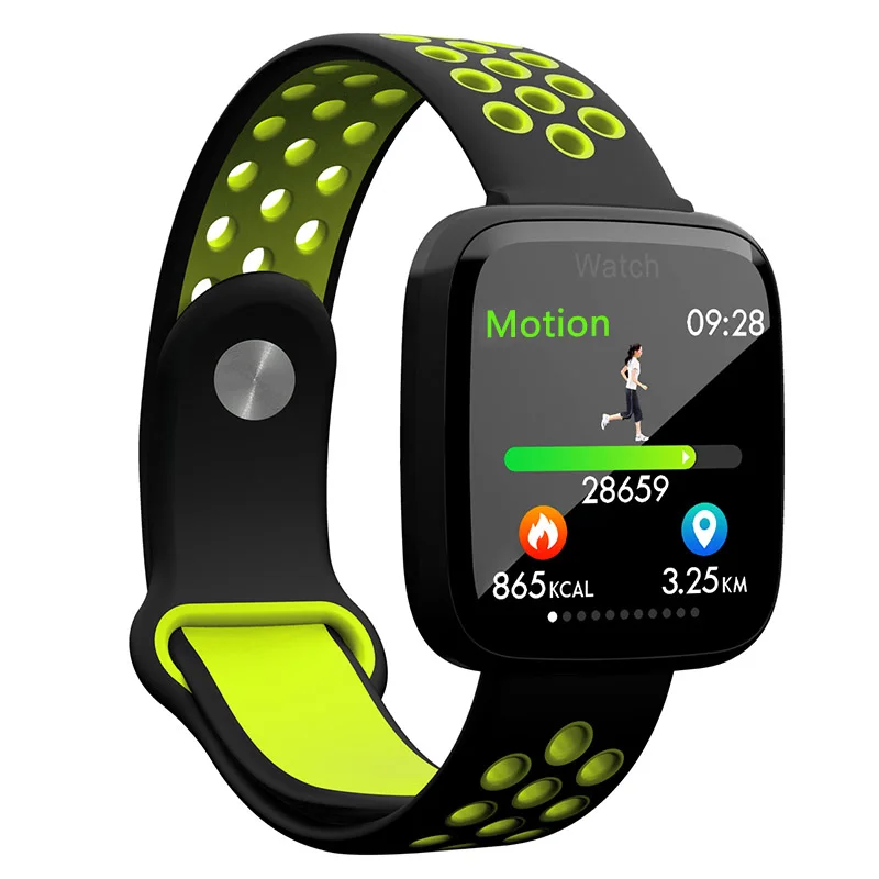 Black and Green Фитнес-браслет gps трекер активности кровяное давление часы Смарт-браслет Музыка Спорт для сна, наручный с дисплеем Смарт-часы для женщин и мужчин - Цвет: Black and Green