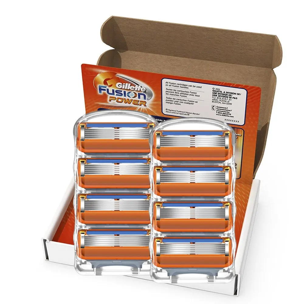 

Original Gillette Fusion Menshaver Razor Blade Refills Soft Power Face Care Brands Shaving Blades 4/8/12pcs/BOX
