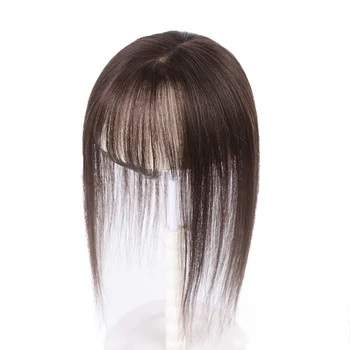 

Replacement film female head hair cover cover white hair real hair top replacement air bangs no trace natural local wig
