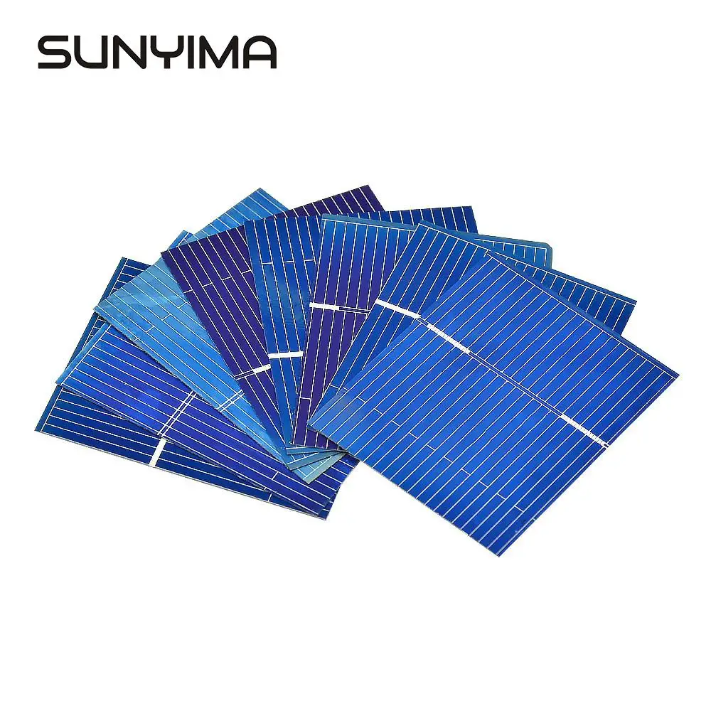 

SUNYIMA 100pcs Polycrystalline Solar Panel 39*31.2mm 0.5V 0.2W Solar Battery Silicon DIY Solar Charger Battery Painel Solar