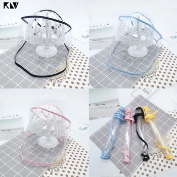 

KLV Children's Full Face Protective Shield Tether Kid's Hat Adjustable Full-face Foldable Transparent Face Mask Child's Sun Hat