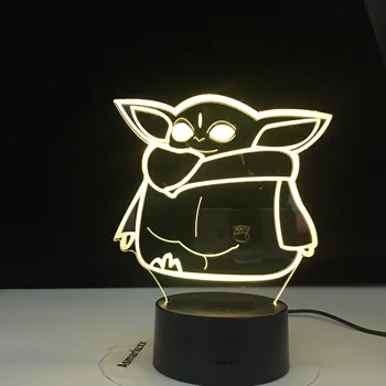 

Star Wars Cartoon Yoda Night Light Led Colors Changing Touch Sensor Nightlight for Kids Bedroom Decor Light Table 3d Lamp Gift