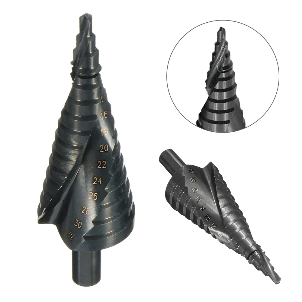 

Building Bit Titanium Coating Step Cone Metal Hole Knife 4-32/5-35mm Metal Hexagon Cone Drill Step Drill Power Tool Accessories