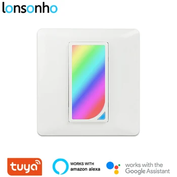 

Lonsonho Tuya Smartlife Scene Light Wifi Smart Switch 220V EU UK Wireless Remote Control Compatible with Alexa Google Home