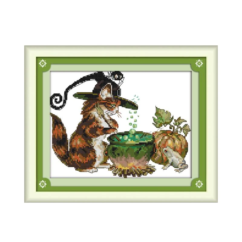 Kit De Point De Croix Chat D Halloween Ensemble De Broderie A La Main Bricolage Couture Artisanale Point De Croix Dmc Fil De Couleur Createur De Reves Aliexpress Kit De Point De Croix Chat D Halloween Ensemble De Broderie A La Main Bricolage Couture Artisanale Point De Croix Dmc Fil De Couleur Createur De Reves Aliexpress