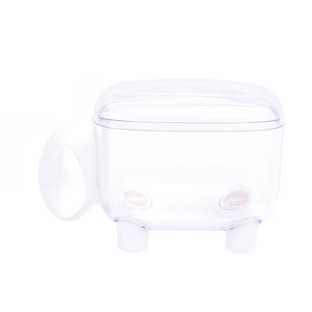 1 шт. прозрачный бачок для хранения овец пластиковый пылезащитный Настольный хлопок банка для ватных дисков бумажные зажимы Чехлы Настольный органайзер# T10 - Цвет: White