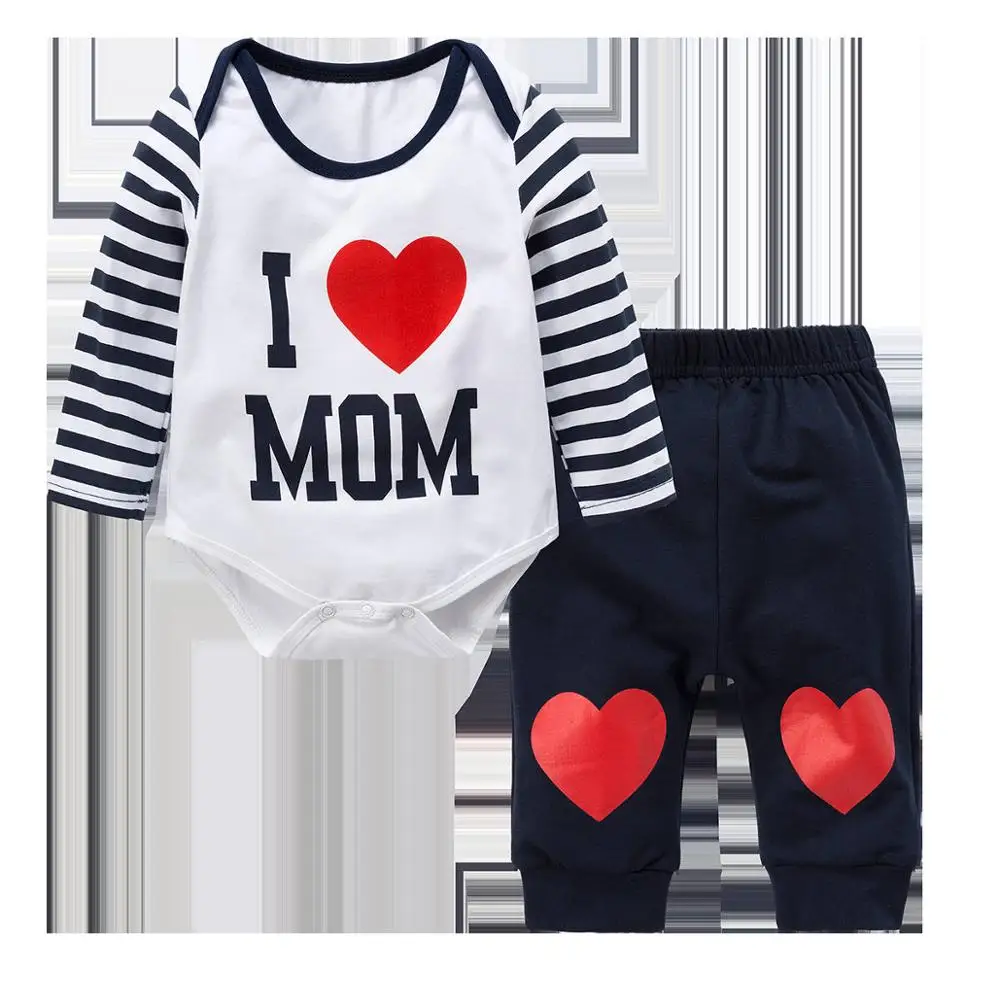 Темно-серый Комплект для малышей Детская одежда с надписью «PAPA MOM» синий и красный костюм, джинсы+ штаны комплекты одежды для маленьких мальчиков и девочек,# E - Цвет: Темно-серый