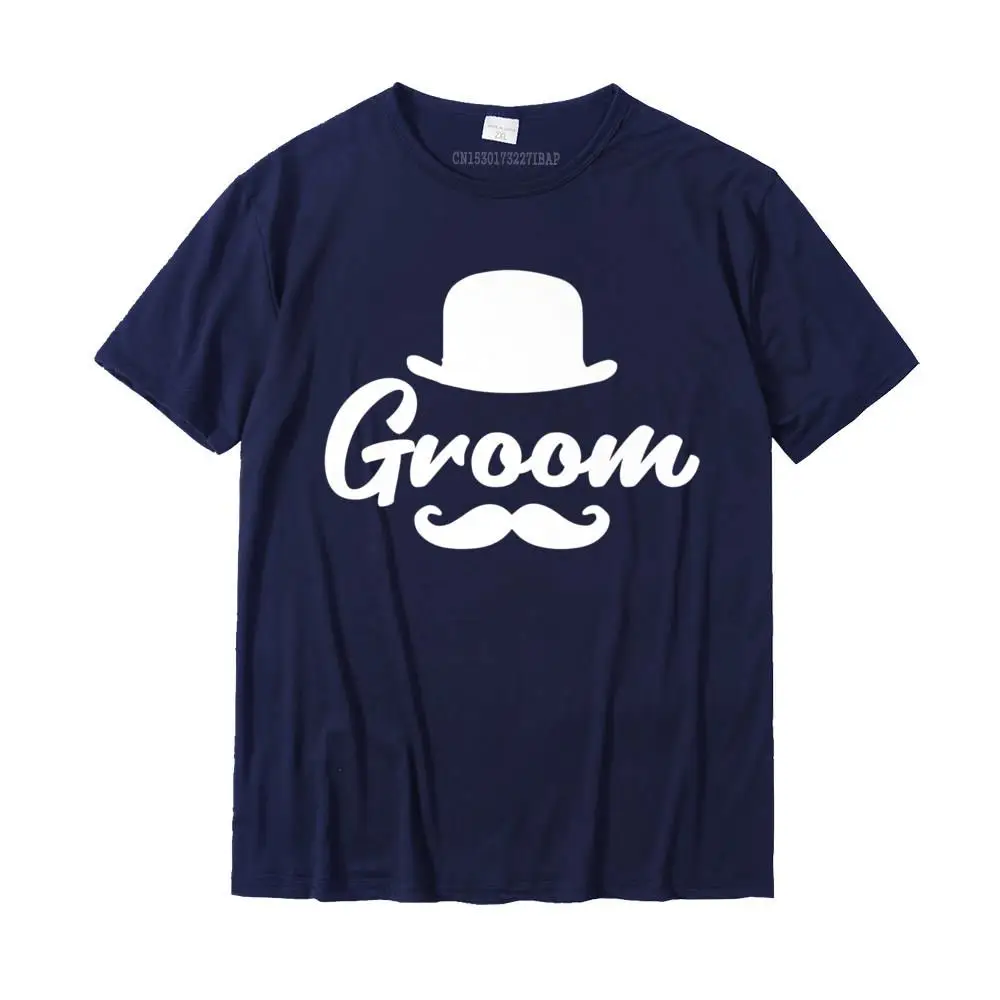 Fitness Tight Simple Style Geek Short Sleeve Summer Tees Funny Crew Neck 100% Cotton Fabric Clothing Shirt Men's T Shirts Wedding Shirt Groom Tees Bowler Hat Mustache Men Fiance Gift Premium T-Shirt__MZ14510 navy