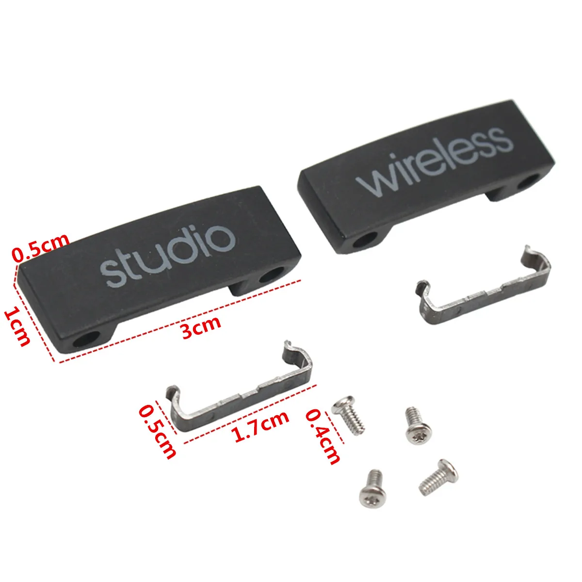 

New Replacement Metal lock buckle logo iron sheet connector Headband Hinge Screw Part Kit for Studio2 2.0 wireless Headphone