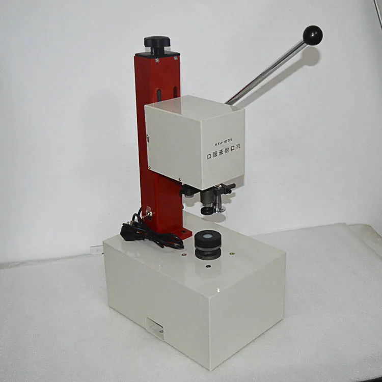 KFJ-1035 Oral Liquid Lock Cover Seal Machine Manual Oral Liquid Prick Machine Pe