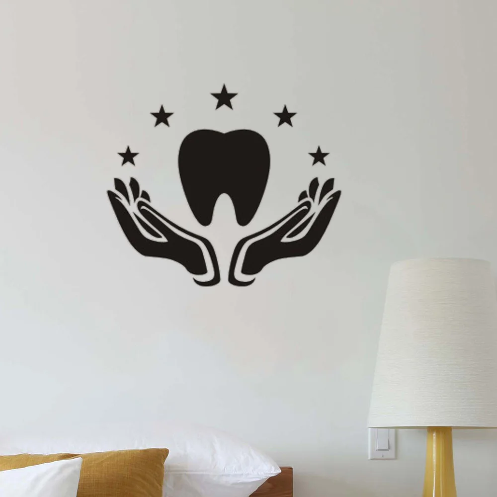 

Dental Clinic Wall Decal Care Bathroom Poster Vinyl Wall Decals Decor Mural Orthodontics Tooth Brushing Teeth Dentistry Sticker