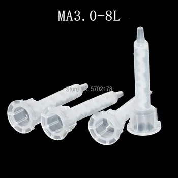 

50pcs Static Mixer Mixing Nozzle Epoxies Dispenser Resin Static Mixer Round MC3.0-8L Mixing Nozzles