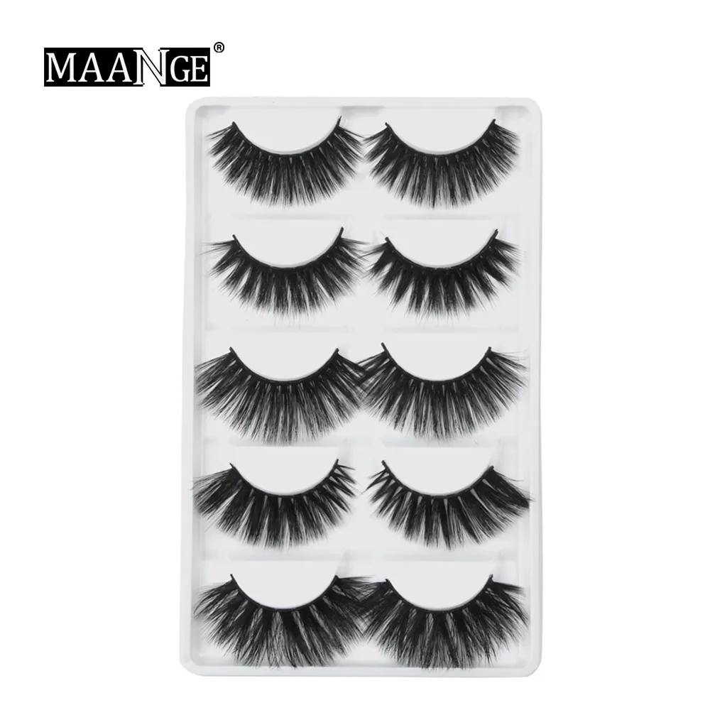 

2019 New 5 pairs of thick black eyelashes handmade natural false eyelash makeup natural false eyelashes personal maquiagem 50*