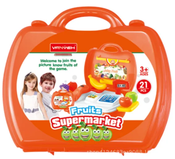

Hot Sales Aura Star Hot Models Model High Grade Fruit Supermarket Suitcase Children Play House Toys Educational