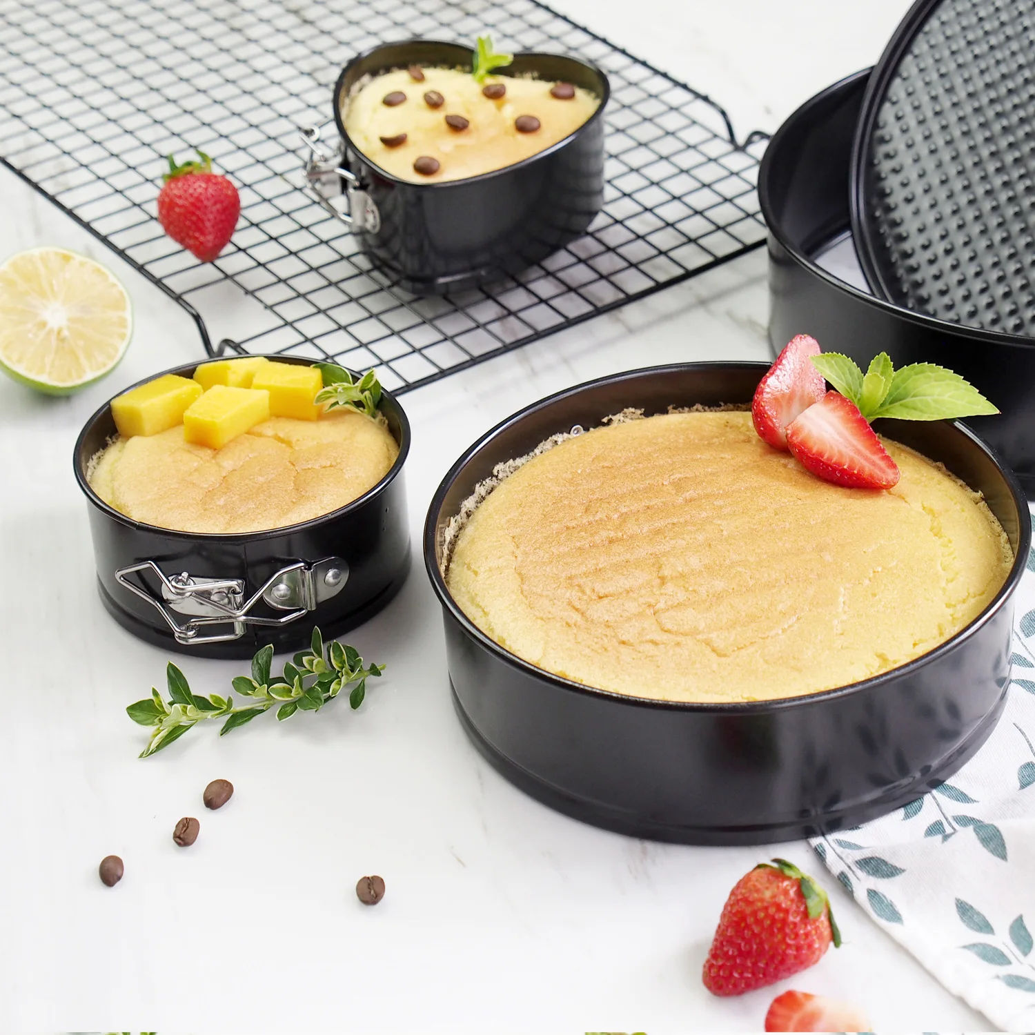 

4 "7" 9 "10" Carbon Steel Non-stick Cake Baking Pan Loose Base Round Shape Baking Mold Bakeware Cake Baking Moulds Kitchen Tools