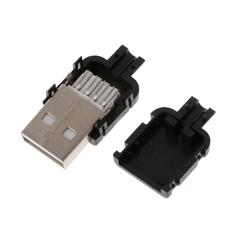 Новинка; 10 комплектов Тип USB 4 Pin типа «папа» разъем комплект разъем прекращение Пластик оболочки