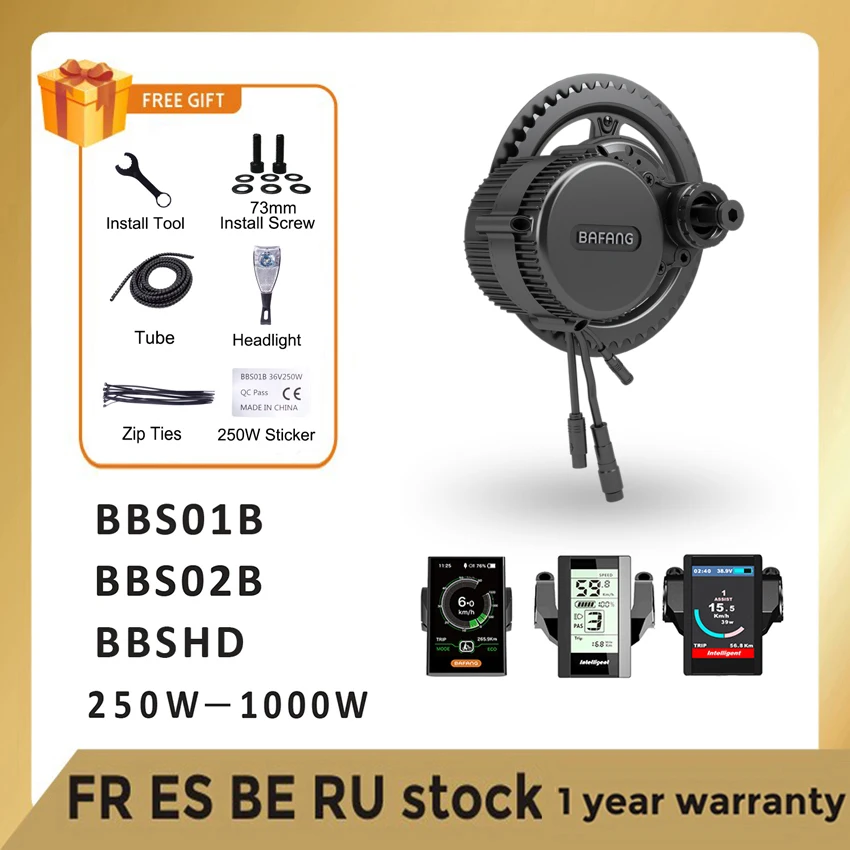 US $378.99 Bafang Motor BBS01B BBS01 250W 350W 500W BBS02 BBS02B 750W BBSHD BBS03 1000W Mid Drive Motor Electric Bike Ebike Conversion Kit