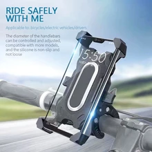 Support de téléphone portable en métal pour moto et vélo, en alliage d'aluminium, antidérapant, Clip GPS, universel, pour tous les Smartphones