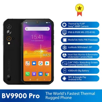 

Blackview NEW BV9900 Pro Thermal Camera Mobile Phone Helio P90 Octa Core 8GB+128GB IP68 Rugged Smartphone 48MP Quad Rear Camera