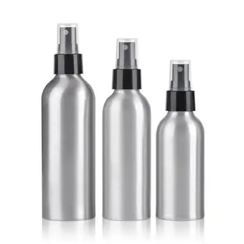 

30ml 250ml Aluminium Spray Atomiser Bottle Refillable Empty Bottles Black Pump Atomizer For Cosmetic Packaging Tool