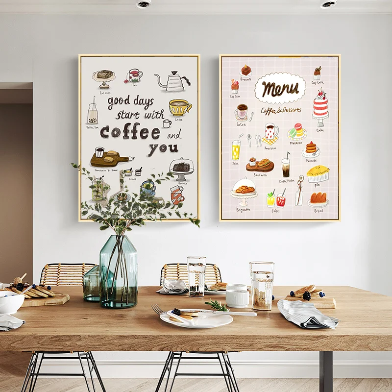 Украшения для кухни Wall Art принты постер в стиле Нордического минимализма