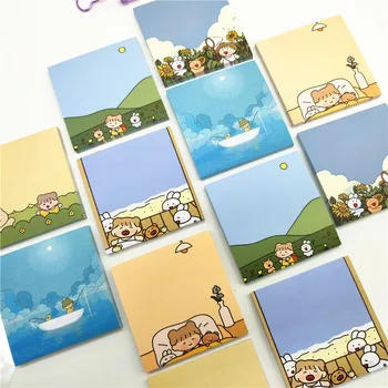 

Cute Forest Girl Memo Pad Tearable Portable Message Stick Memo Notebook Loose Leaf Mini Notepad Student School Office Supplies