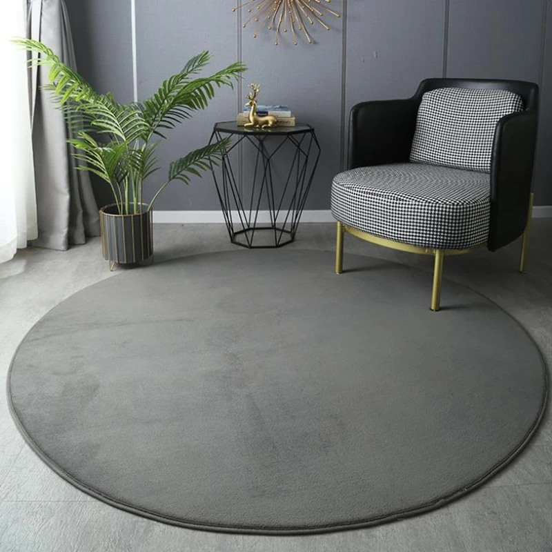Coral Velvet Carpet Round For Home Living Room Coffee Table Floor Rug Short Plush Foot Mat Children's Play Crawling Carpets floor mat,coffee mat,shaggy rugs