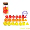Bescon Mini Dice Gem Set 21pcs -21 Gem Mini Polyhedral Dice, 3 colors in Complete Set of 7, Miniature 10MM Dice Size 5