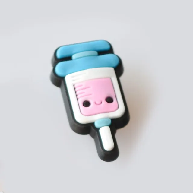 CSBL Cartoon Medical Shoe Ornament VC Flexible Glue Buckle Eva Sandals Shoe Top Ornaments Accessories Croc Kids  Charm 073