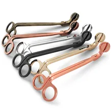 Cortadora de mechas de vela de acero inoxidable, 17cm, lámpara de aceite, tijeras de corte, cortador con gancho, Tijera