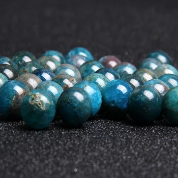 

Natural Blue Apatite Gem Stone Beads Round Smooth Loose Spacer Beads 6/810mm Pick Size For Jewelry Making Bracelet Strand 15.5"