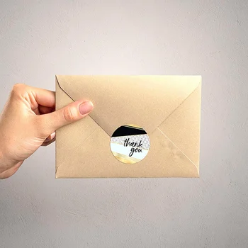 

1 inch Geometric Modern Thank You Stickers 8 Different Design Thank You Designs with Faux Glitter 500 Thank You Stickers Per Rol