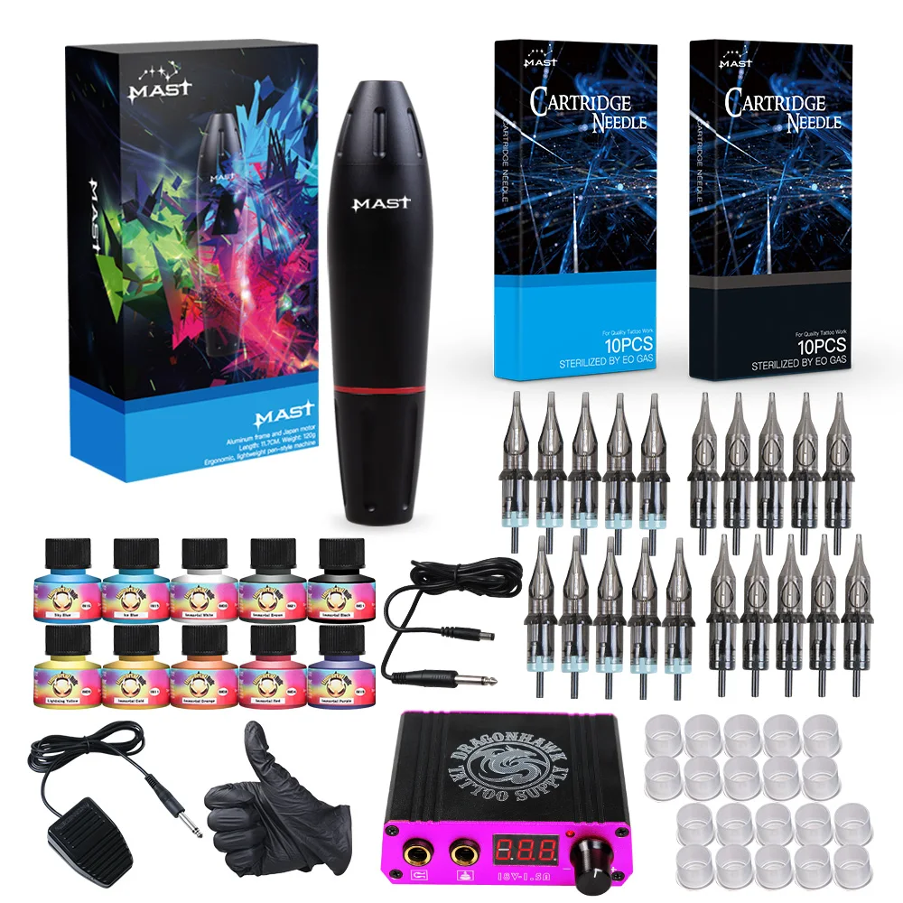 Professional Tattoo Kits Rotary Tattoo Pen Machine Guns Permanent