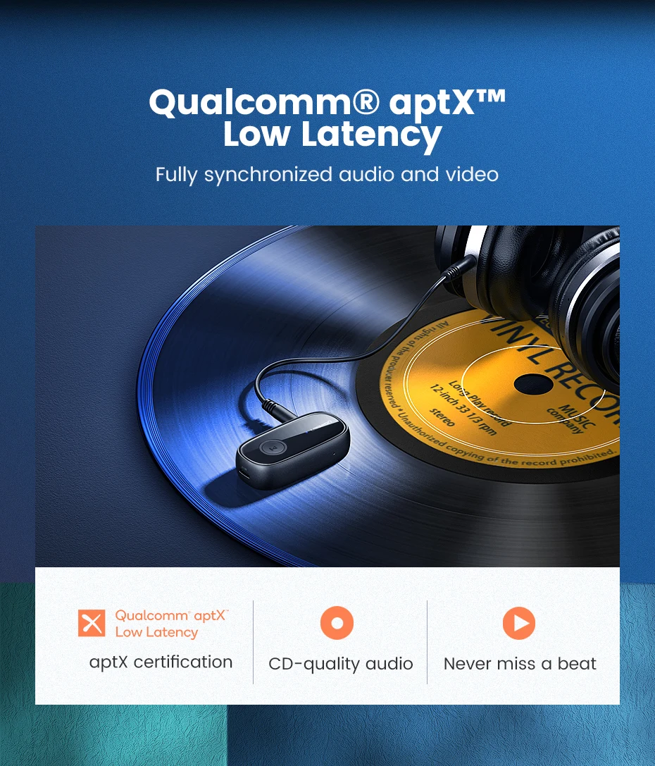 Ugreen Bluetooth приемник 5,0 aptX LL 3,5 мм AUX Jack аудио беспроводной адаптер для автомобиля ПК наушники микрофон 3,5 Bluetooth 5,0 рецептор